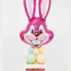 Easter Bunny Personalized Box with Sweets (Pink 110cm tall)