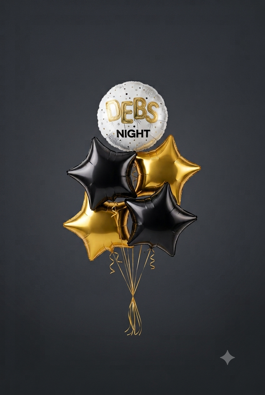 DEBS set of 5 foil balloons