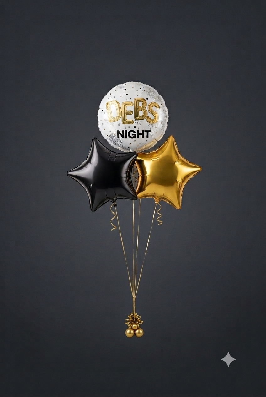 DEBS set of 3 foil balloons
