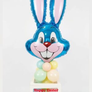Easter Bunny Personalized Box with Sweets (Blue 110cm tall)