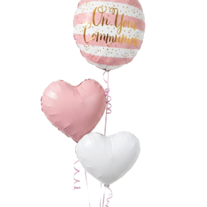 Communion Foil Balloon Bunch pink