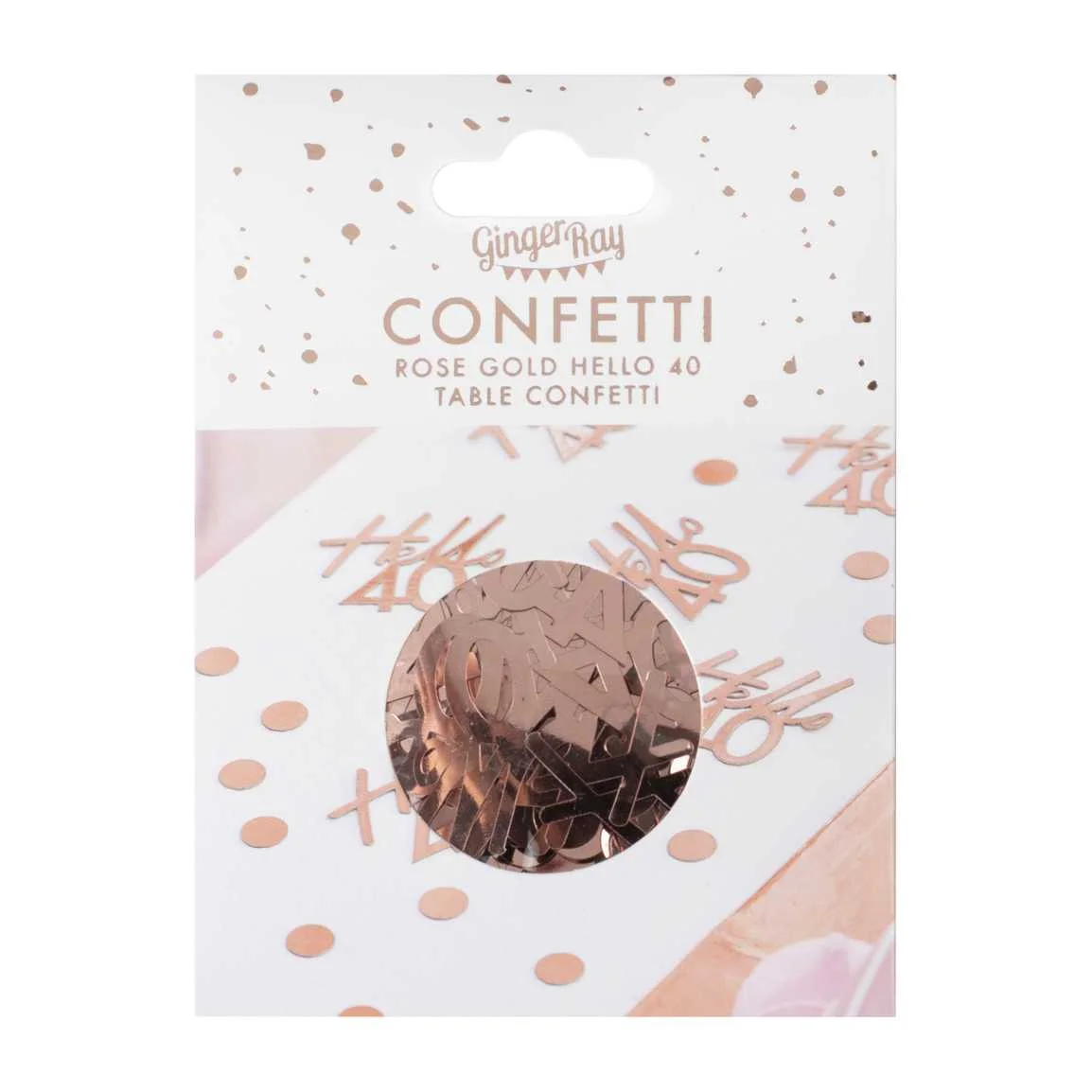 40th Rose Gold Birthday Confetti - Image 4