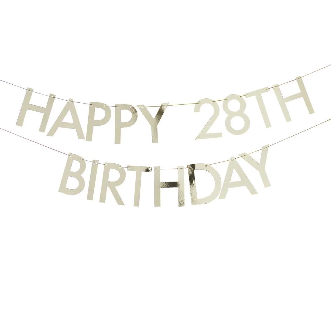 Gold Customisable Happy Birthday Bunting Banner - Image 3