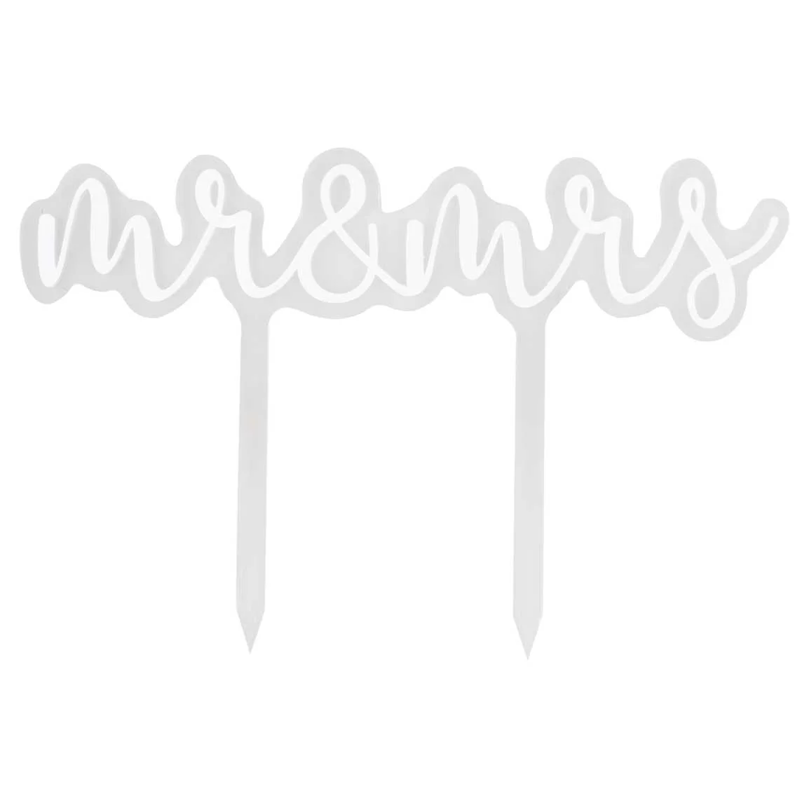 Mr & Mrs Acrylic Wedding Cake Topper - Image 3