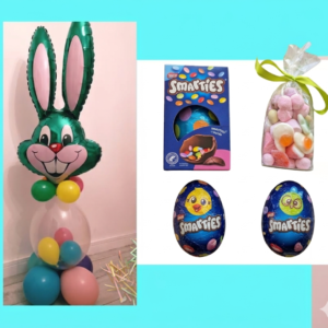 Easter Bunny Balloon with Easter Sweets (140cm tall)