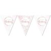 Pink On Your Christening Paper Flag Bunting Foil Stamped