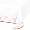 Pink On Your Christening Paper Tablecover Border Print