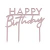 Ginger Ray Pink Acrylic Happy Birthday Cake Topper - Image 2