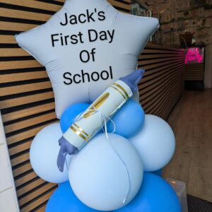 Back to School Personalized ( Collection only) Blue Standing Deco