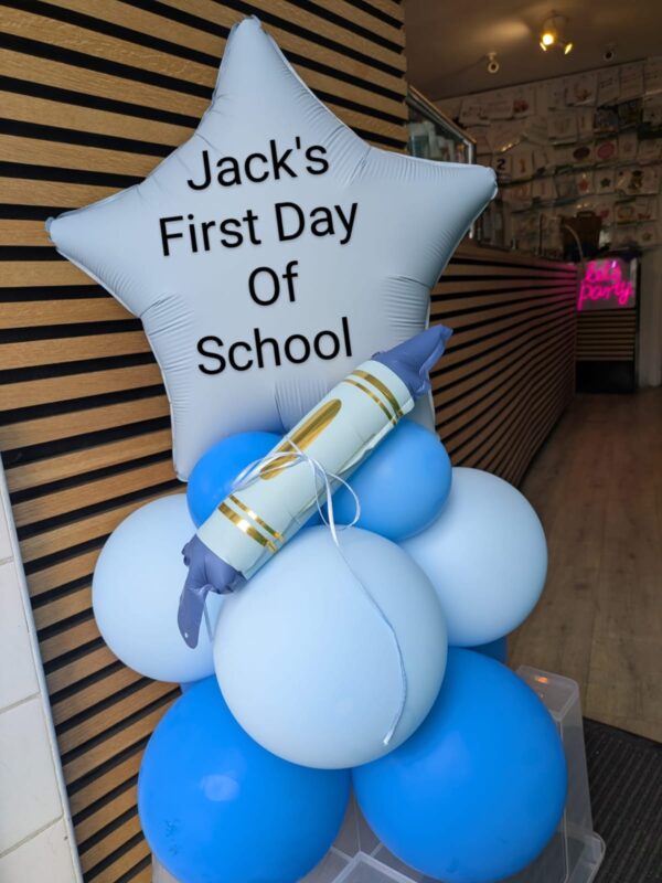 Back to School Personalized ( Collection only) Blue Standing Deco