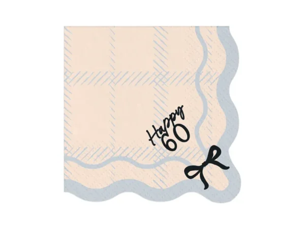 Happy 60 Napkins, 33x33 cm