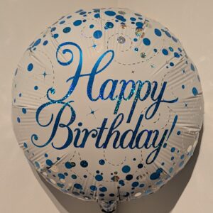 Happy Birthday BLUE Foil Balloon Bunch
