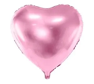 Heart Balloon on a string with weight light pink 18 inch