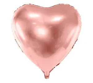 Heart Balloon on a string with weight rose gold 18 inch