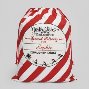 Personalized Christmas Sack red /white