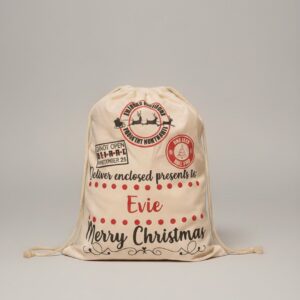 Personalized Christmas Sack cream
