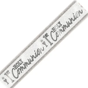 Communion Banner Silver Unisex First Holy Communion