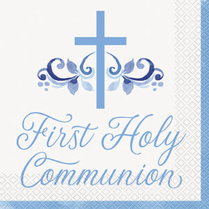 Communion Napkins Blue Cross