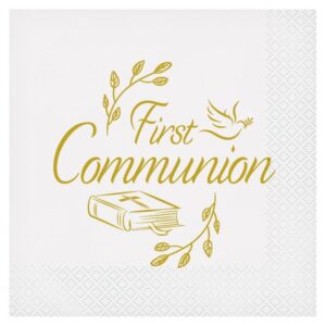 Communion paper napkins First Communion, 33x33 cm/ 20 pcs.