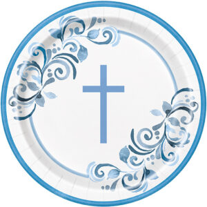 Communion Blue Cross Plates