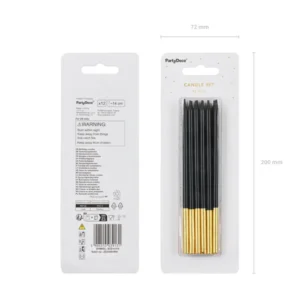 Plain birthday candles, black