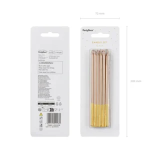 Plain birthday candles, rose gold