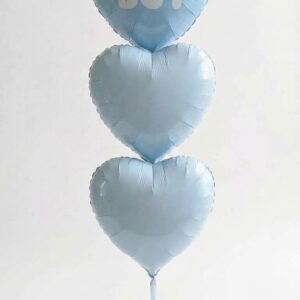 IT'S A BOY BALLOON BUNCH WITH TWO HEARTS