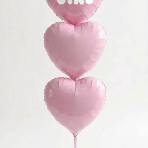 IT'S A GIRL BALLOON BUNCH WITH TWO HEARTS
