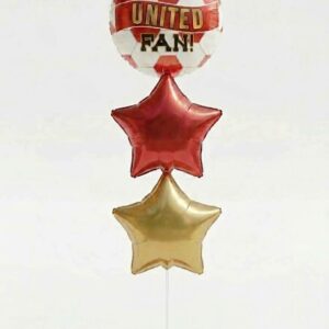 UNITED FAN BALLOON IN BUNCH WITH TWO STARS
