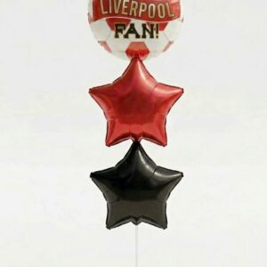 LIVERPOOL FAN BALLOON IN BUNCH WITH TWO STARS
