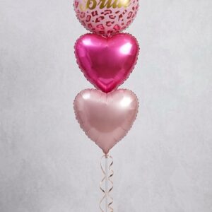 Bride balloon with two hearts (pink)